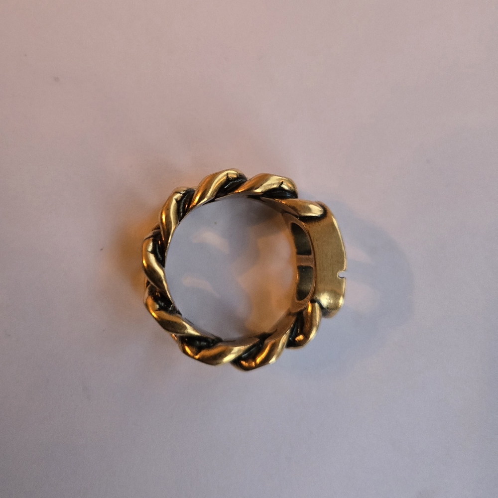 DIOR MONRAIGNE Link 30 Gold Chain Link Ring - Picture 6 of 10